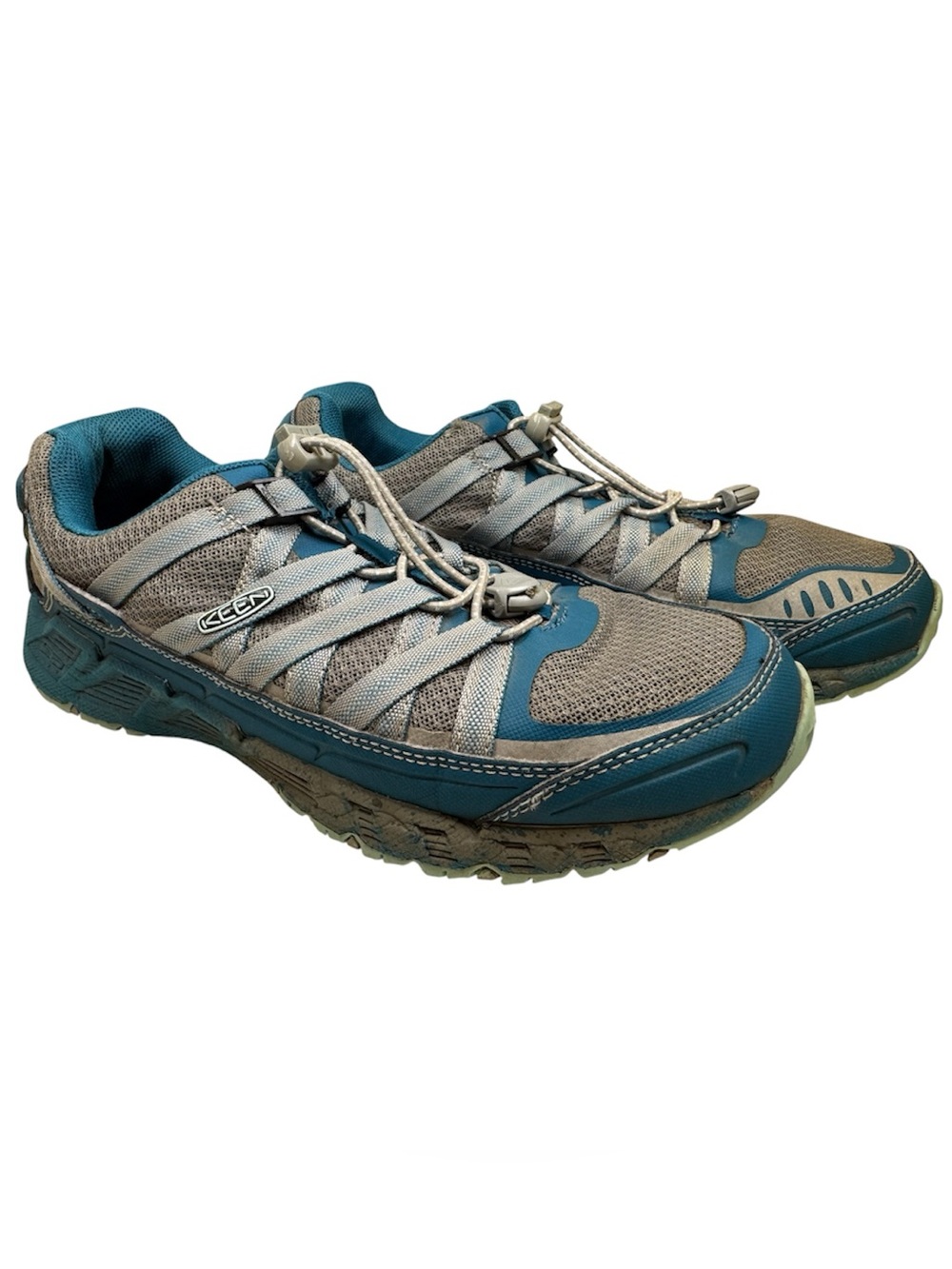 KEEN Versatrail Wmn’s 7 Trail Running Hiking Shoes Gray Blue Speed Lace Outdoor